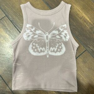 hollister butterfly tank top, size xs